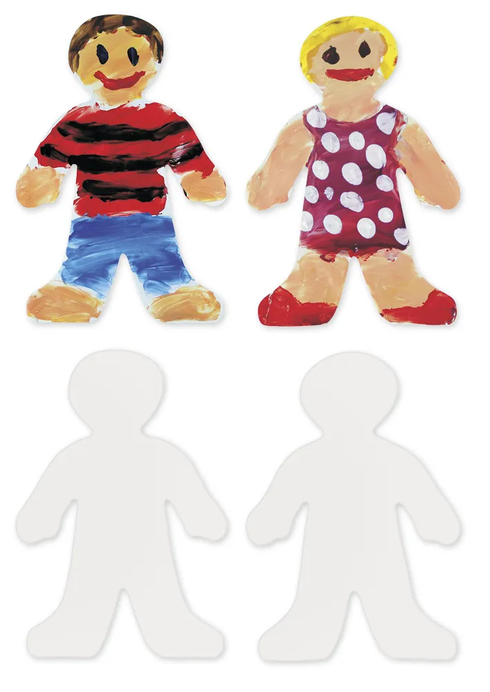 Papier-Menschen zum Selbstgestalten, 36 Stück