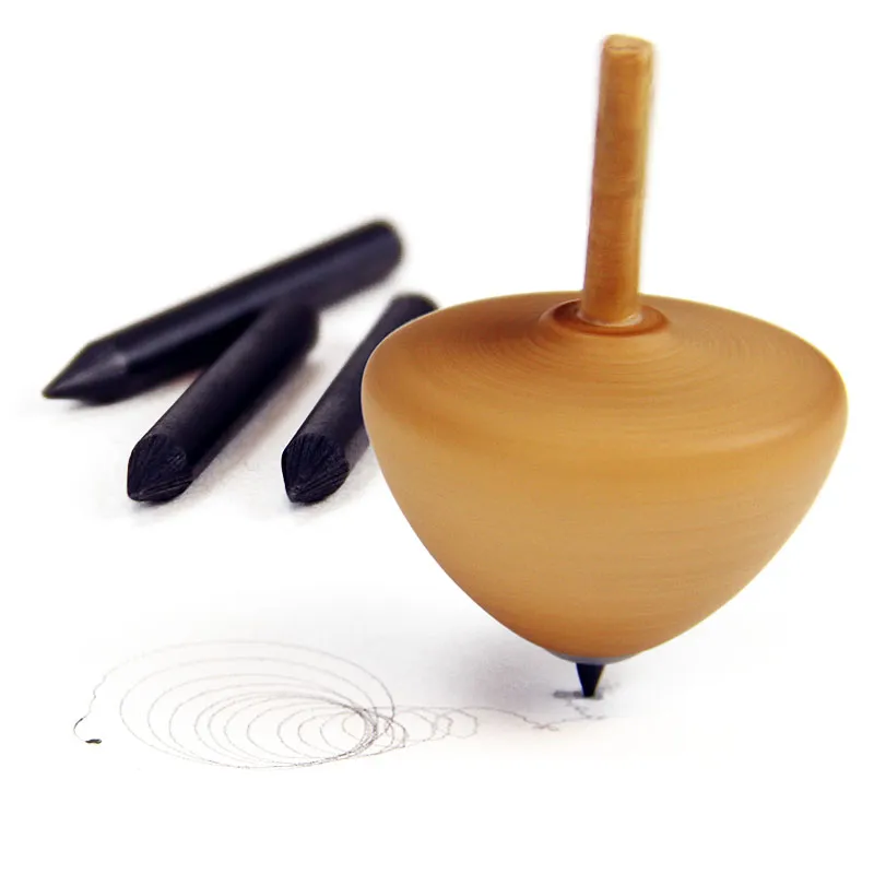 Mal-Kreisel mini aus Holz, 4 cm ø