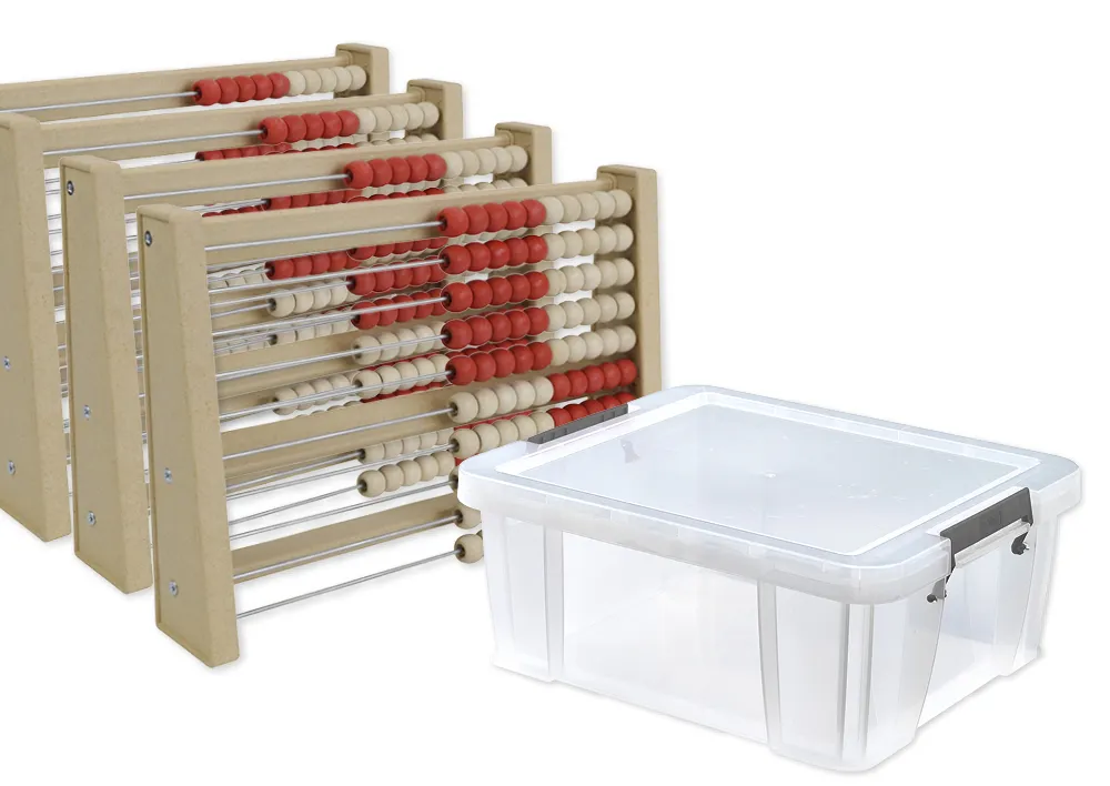 Klassensatz Rechenrahmen für 100-er Zahlenraum, 11-tlg., in Box