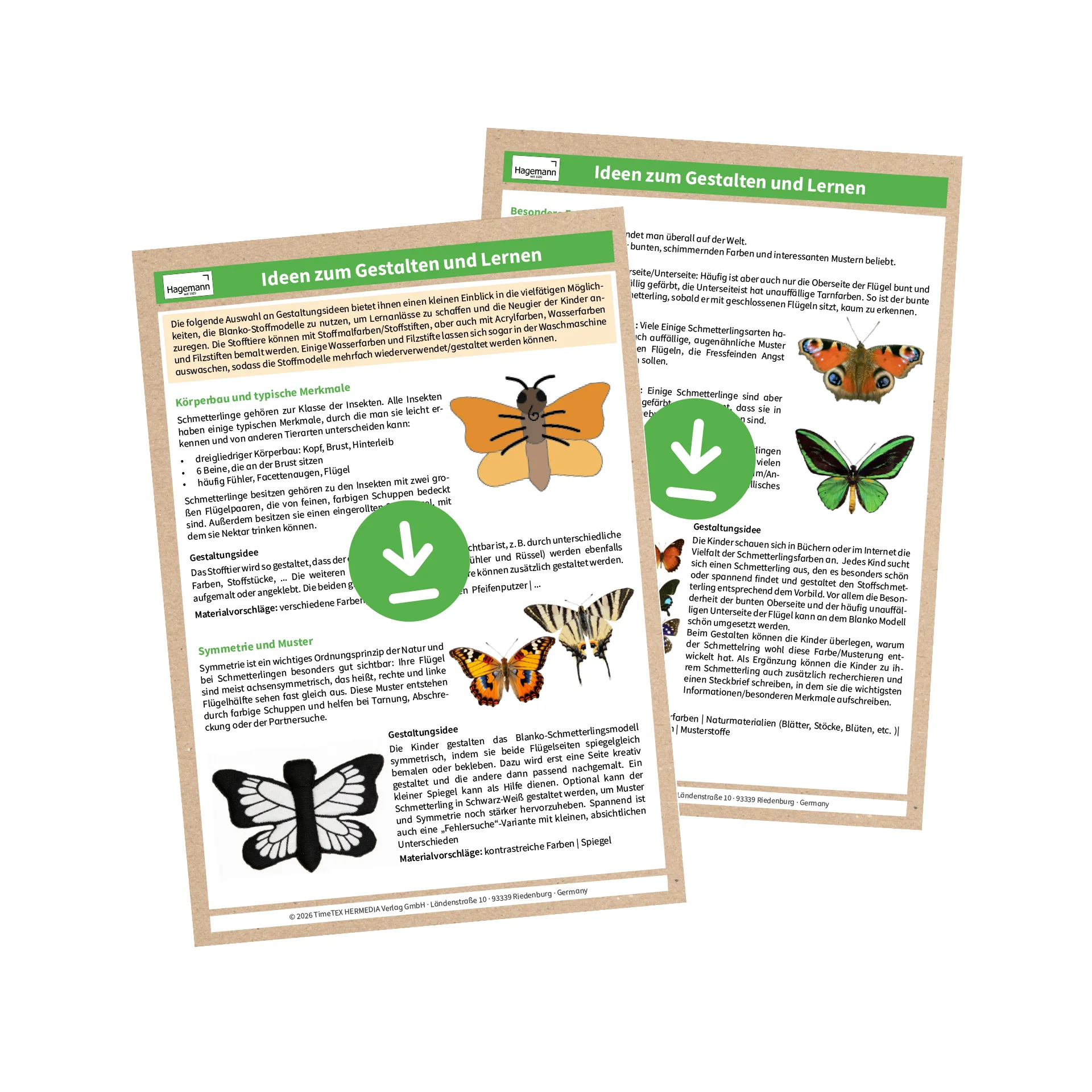 Stoff-Schmetterling zum Bemalen, 18x26 cm