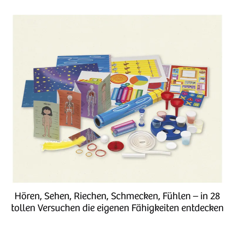 Set "Mein erster Experimentierkasten: Körper & Sinne", 35-tlg.