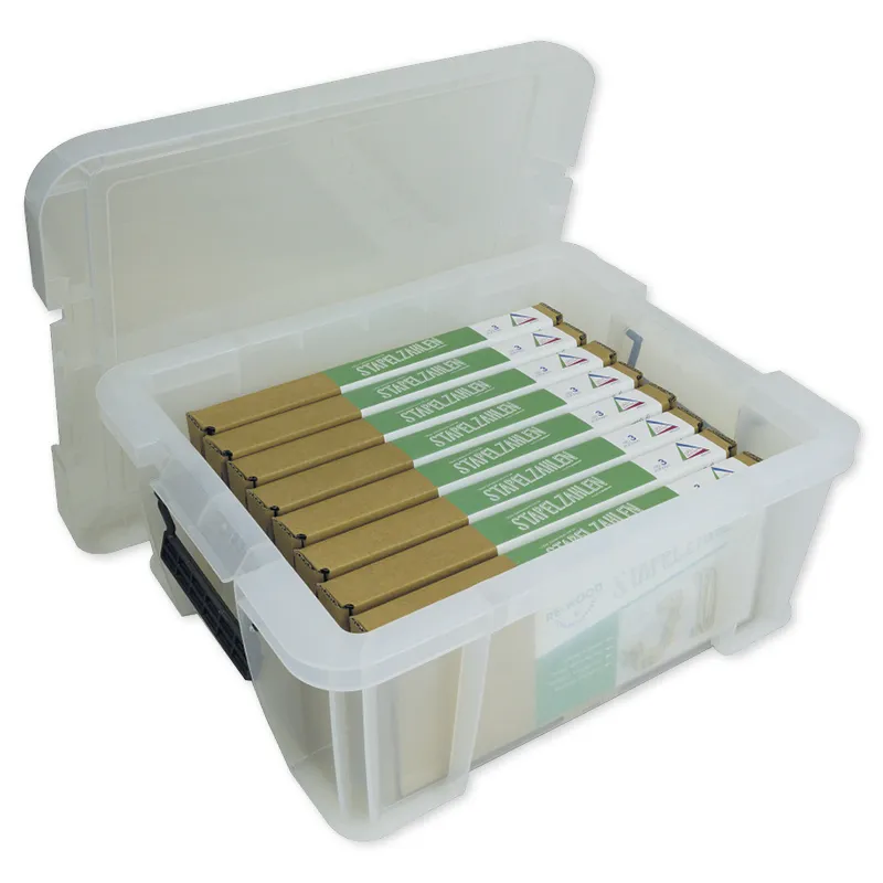 Klassensatz Stapel-Zahlen naturfarben, 8-tlg., in Stapel-Box