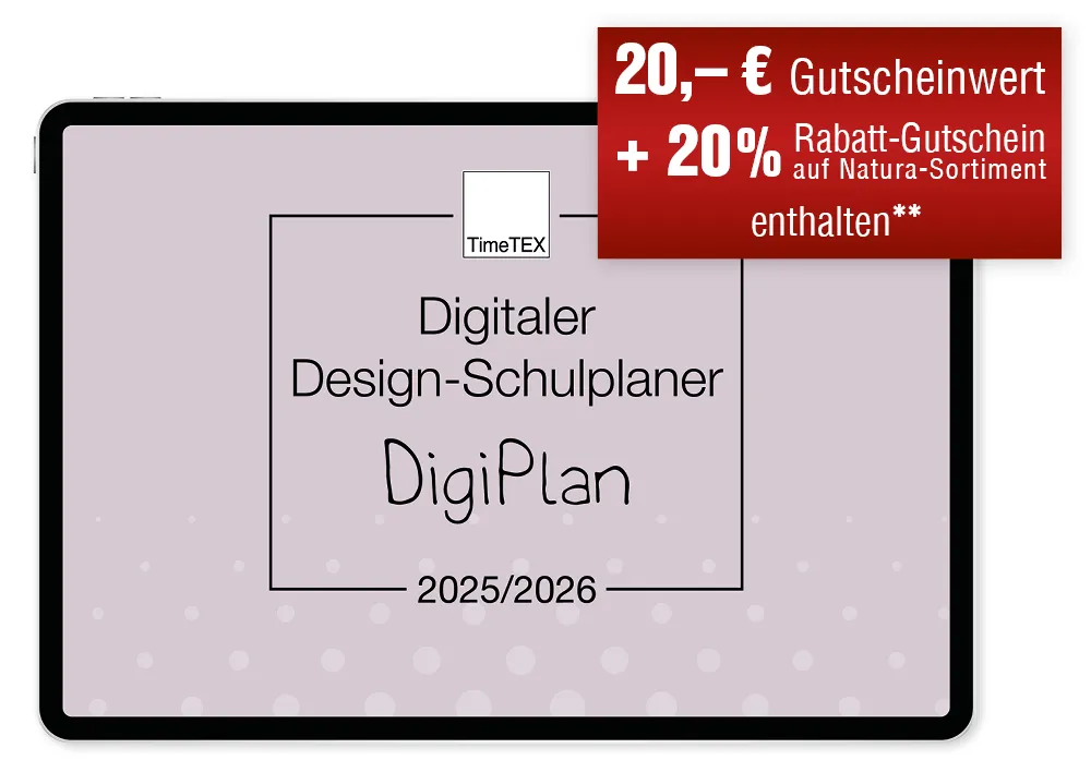 TimeTEX Digitaler Design-Schulplaner DigiPlan 2025/2026, malve