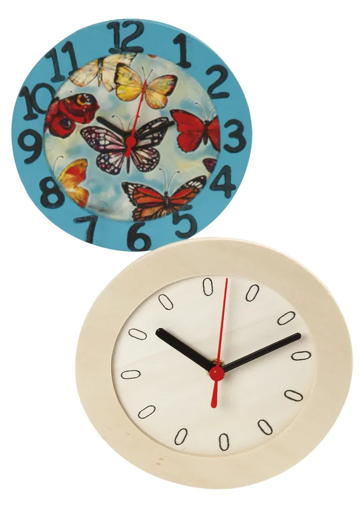 Bastelset "Uhr mit Holzrahmen"