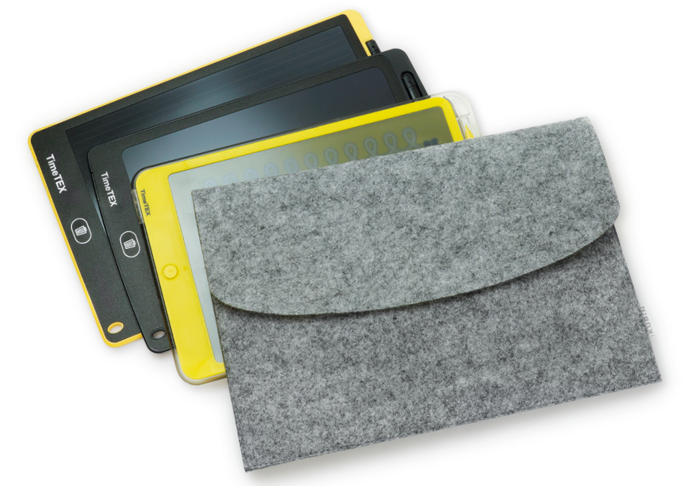 TimeTEX tablettaske i filt med lomme, 30x20 cm