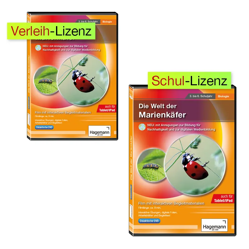 Didaktische DVD "Die Welt der Marienkäfer", tabletfähig