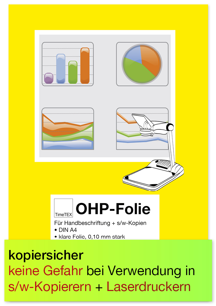 TimeTEX-OHP-Folie (kopierfähig), Box 100 Stück TimeTEX-OHP-Folie (kopierfähig), Box 100 Stück