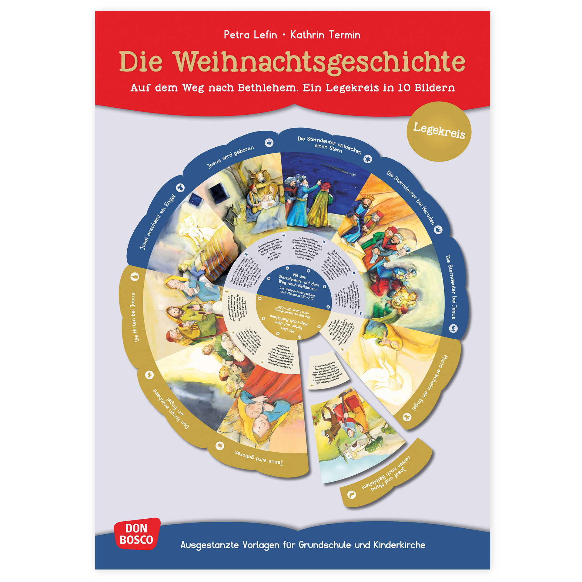 Die Weihnachtsgeschichte im Legekreis "Auf dem Weg nach Betlehem"
