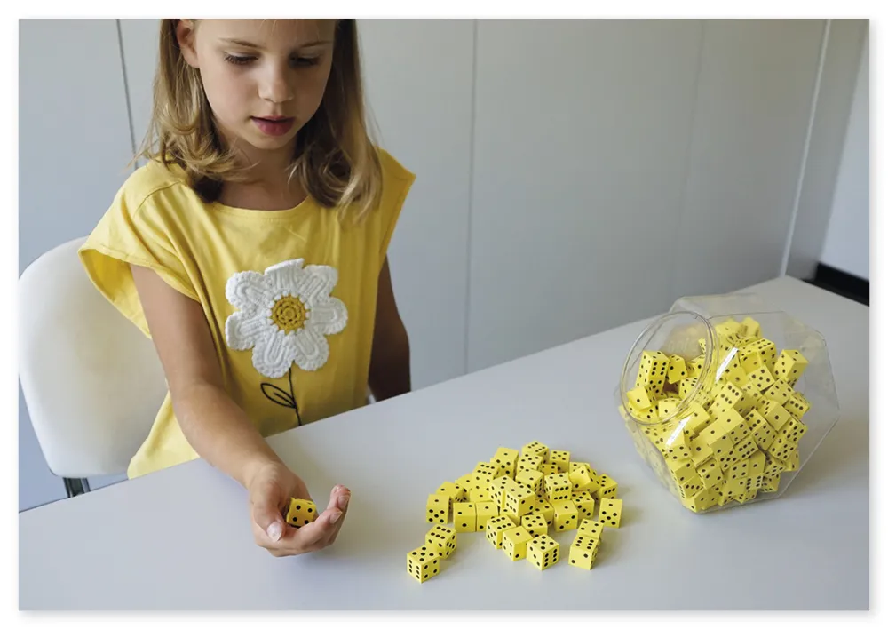 Flüster-Spielwürfel Satz, 200-tlg., 17 mm, mit Augen