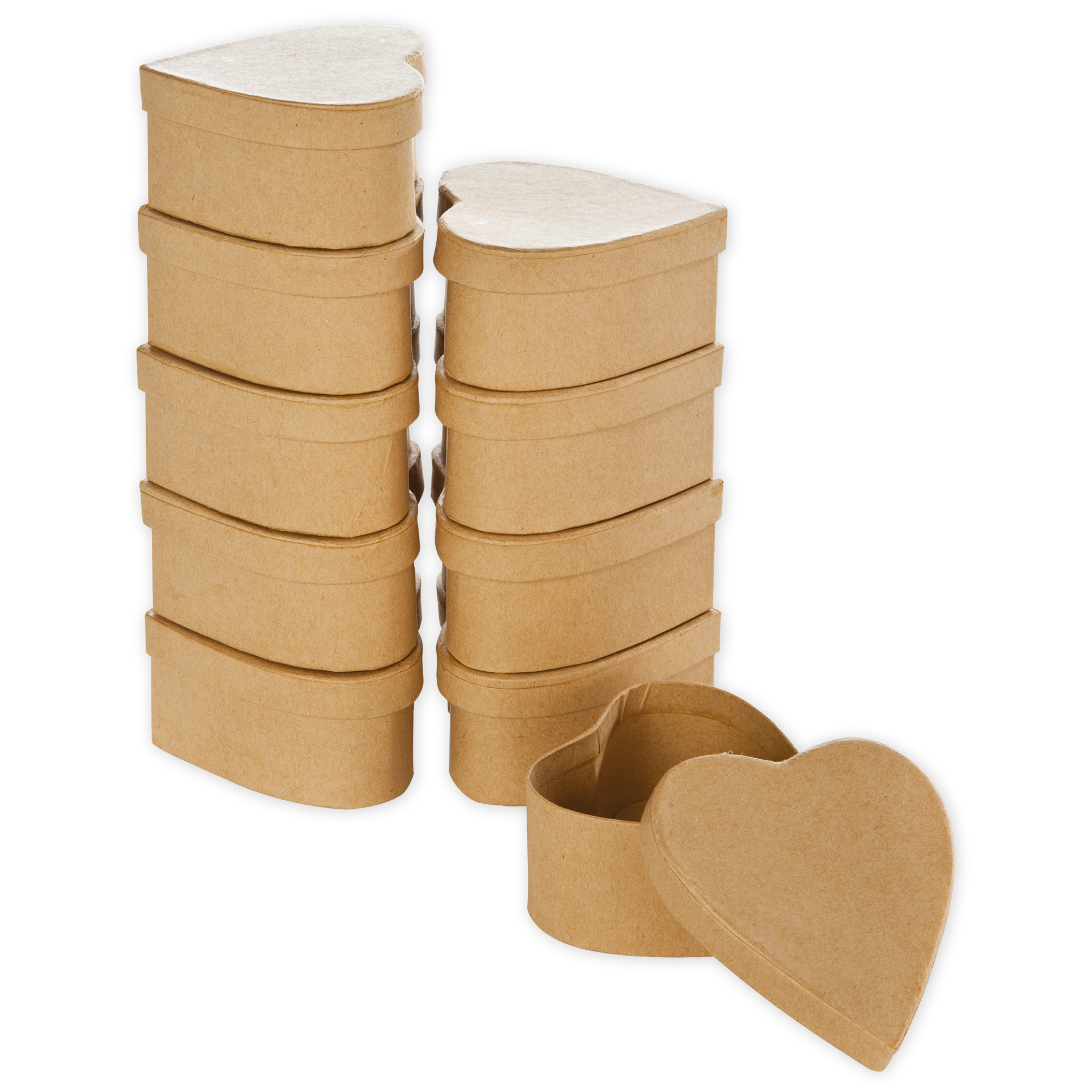 TimeTEX Pappboxen Herz, 10 Stück