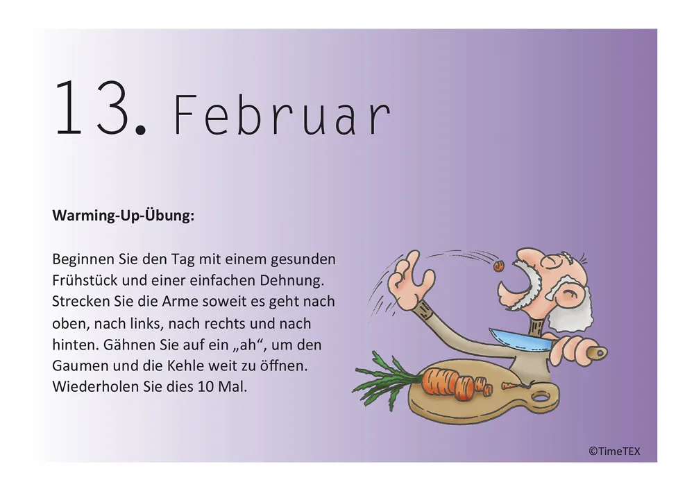 TimeTEX Aufstell-Kalender für die Stimme, A6
