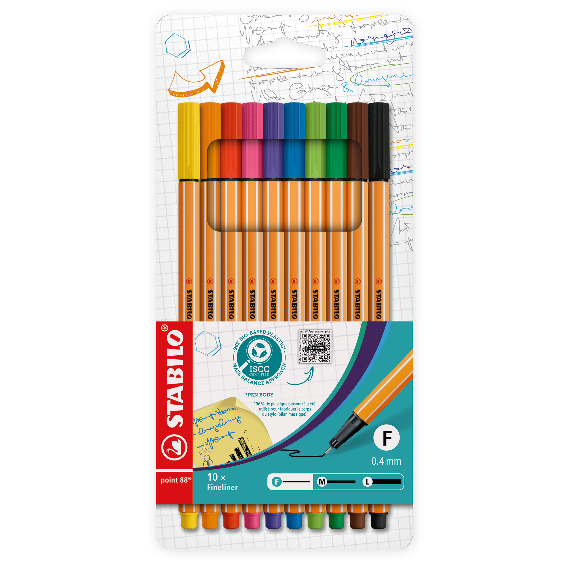 TimeTEX Stabilo point 88 Standard Fineliner, 10-tlg.