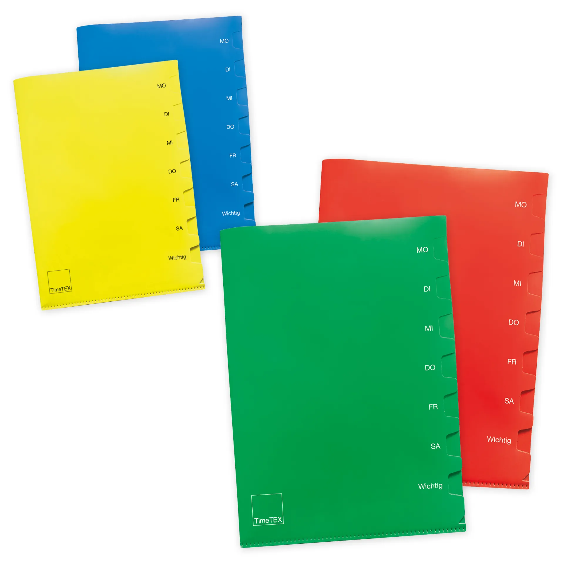 Wochentags-Mappe A4-Plus, 2 Stück, 7 Unterteilungen