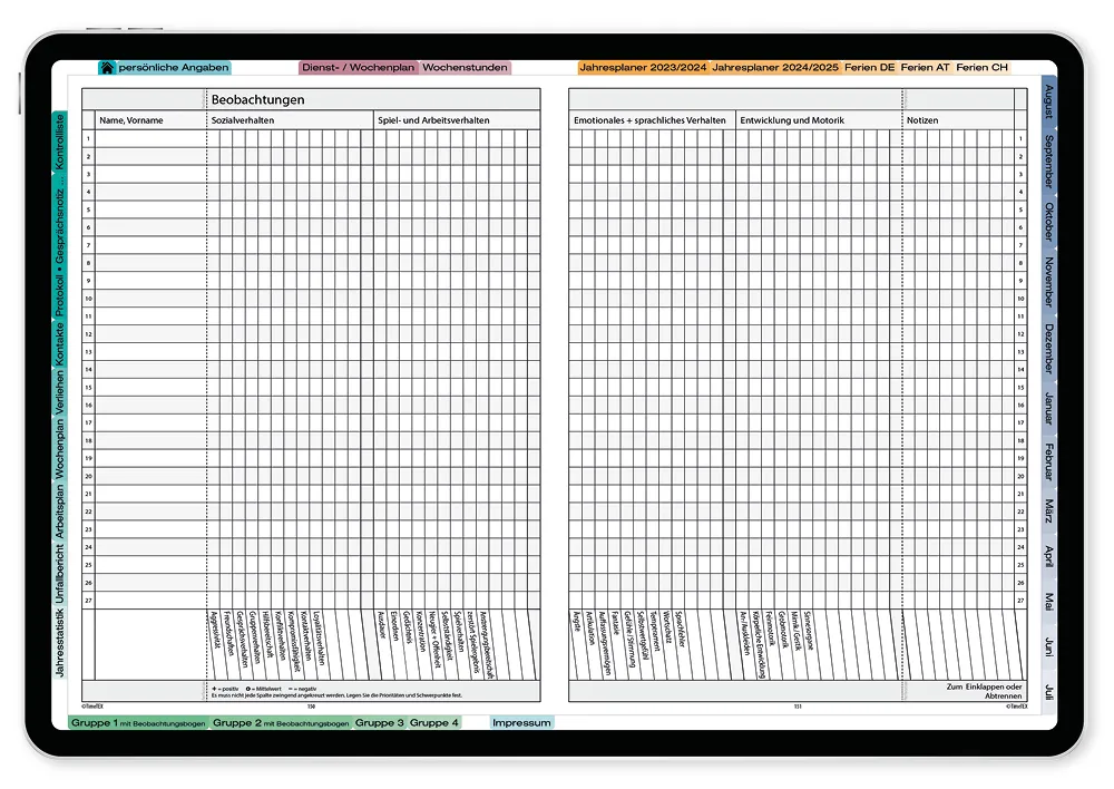 TimeTEX Digitaler KiTa-System-Planer DigiPlan 2025/2026