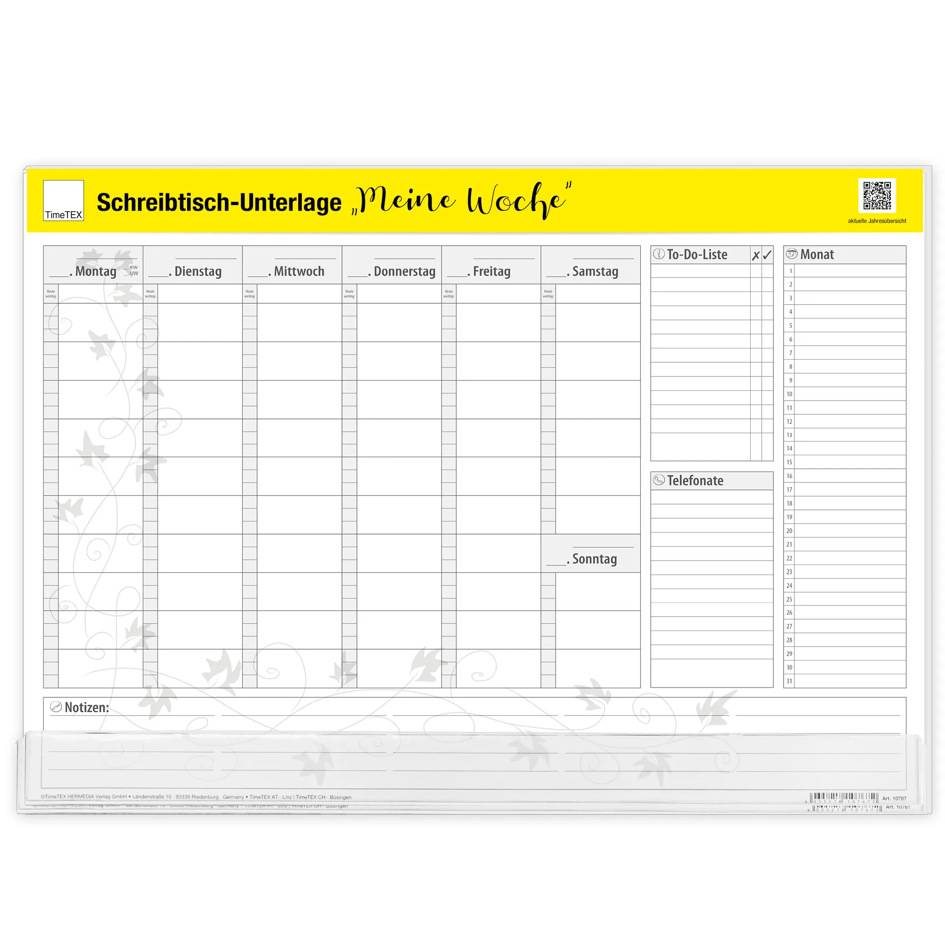 TimeTEX Schreibtisch-Unterlage "Meine Woche"