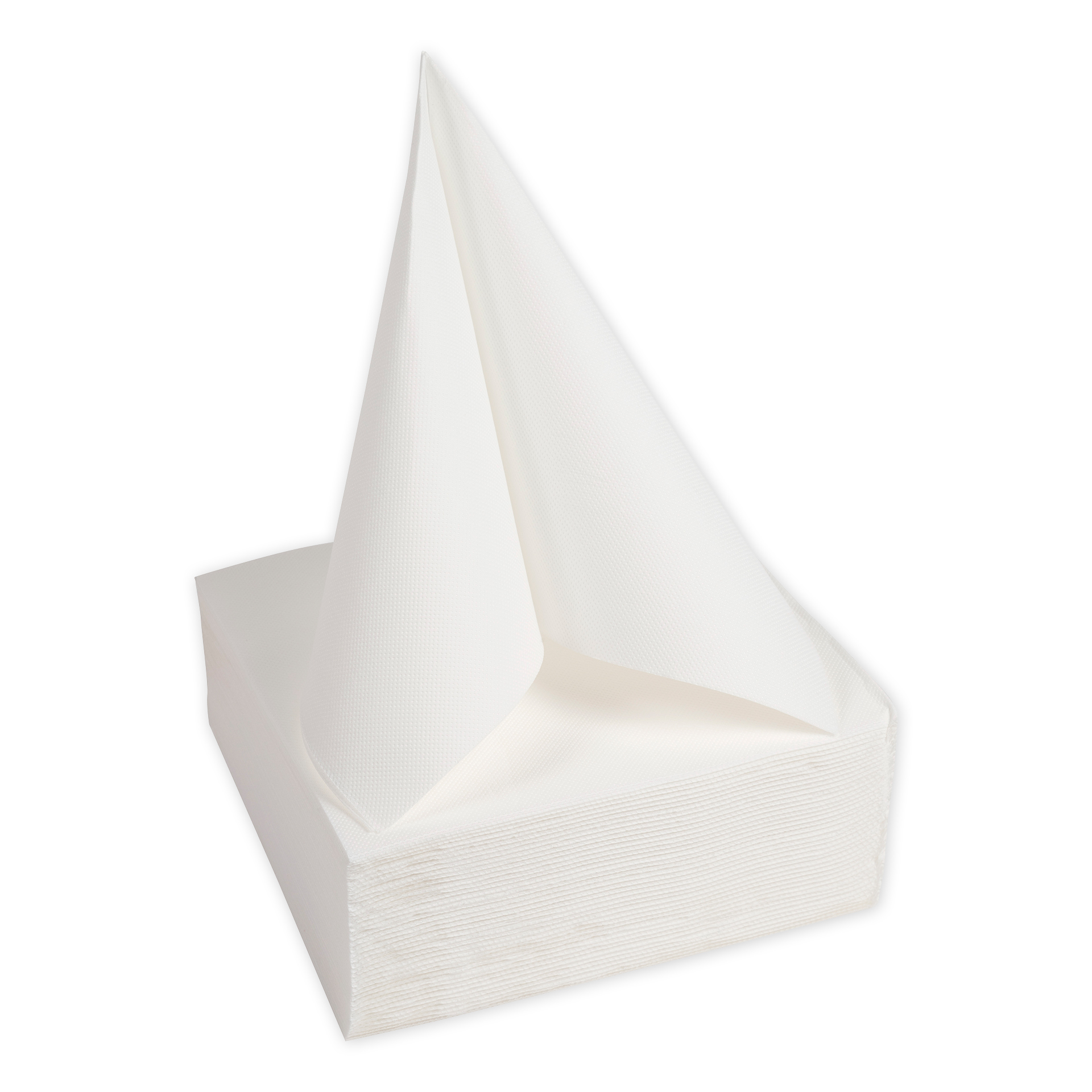 TimeTEX Set Cocktail-Servietten weiß, 2-lagig, 20x20 cm, 50 Stück