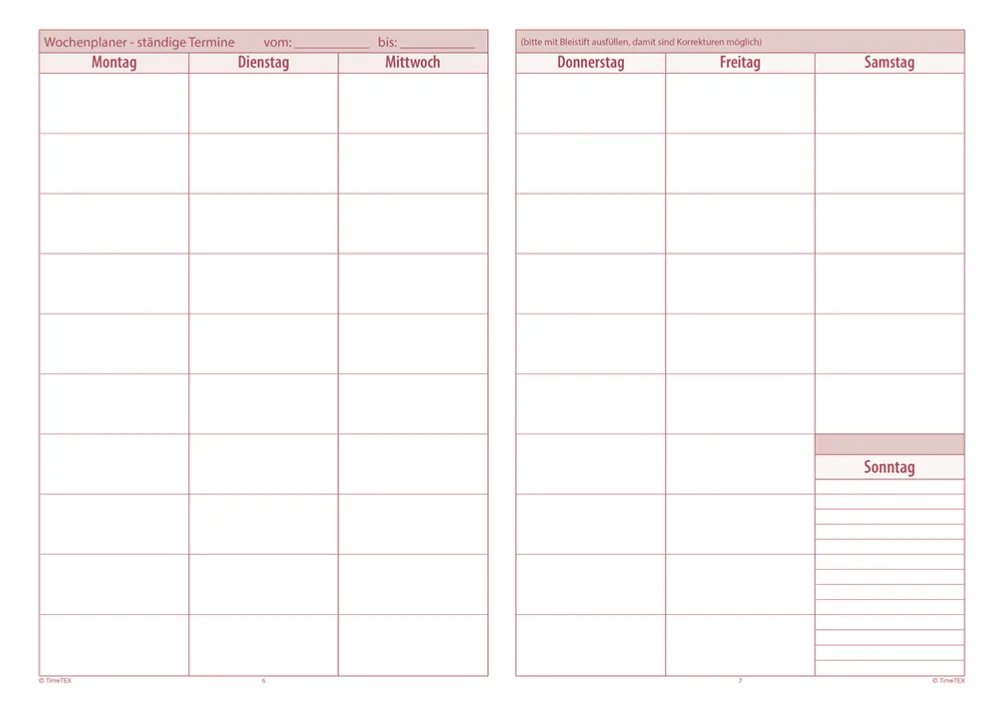 TimeTEX Grupp dagbok A4