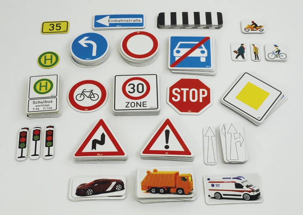 Verkehrs-Komplett-Set, magnetisch, 124-tlg. im Koffer