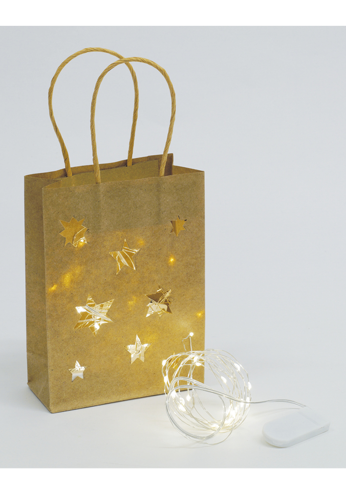 Papiertüten mit Henkel, 16x12x5 cm, 20 Stück