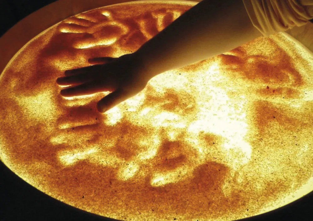 Leuchtkübel "Regenbogen", ca. 47 cm ø