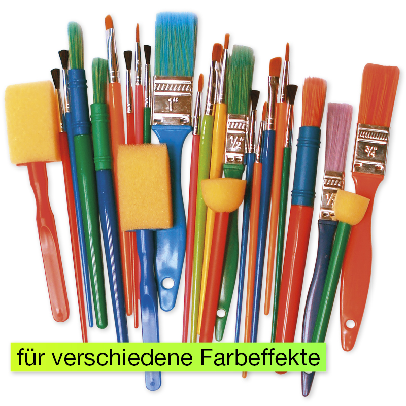 Gruppen-Set Bunte Pinsel, 25-tlg.