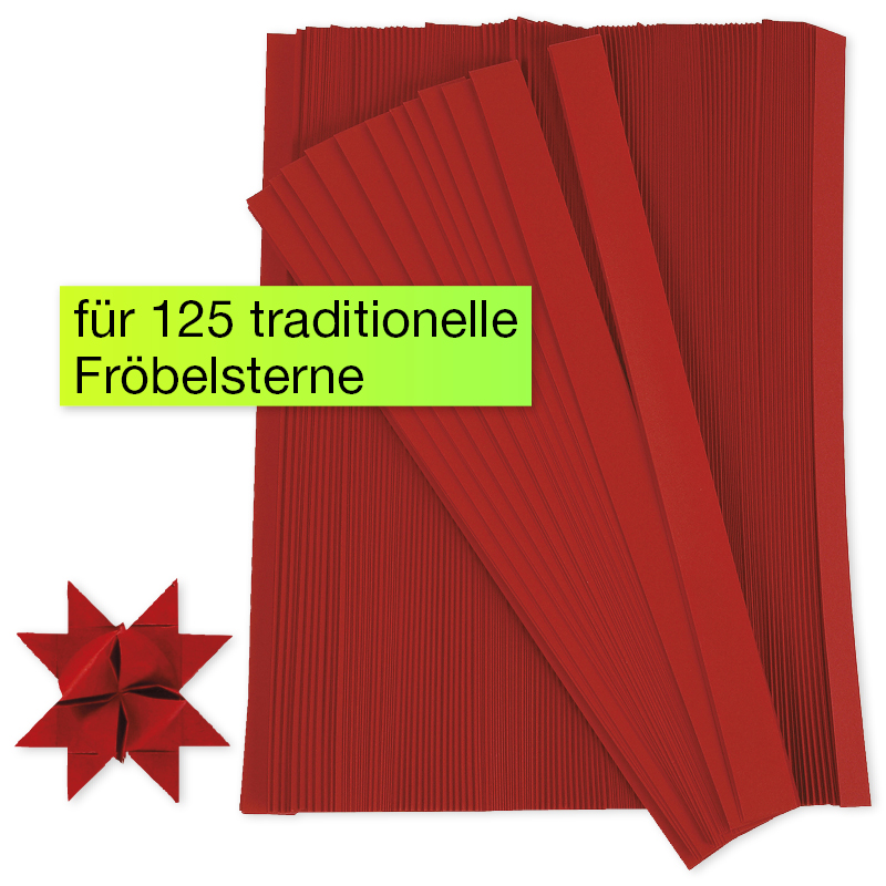 Bastelset "Kleine rote Fröbelsterne", für 125 Sterne