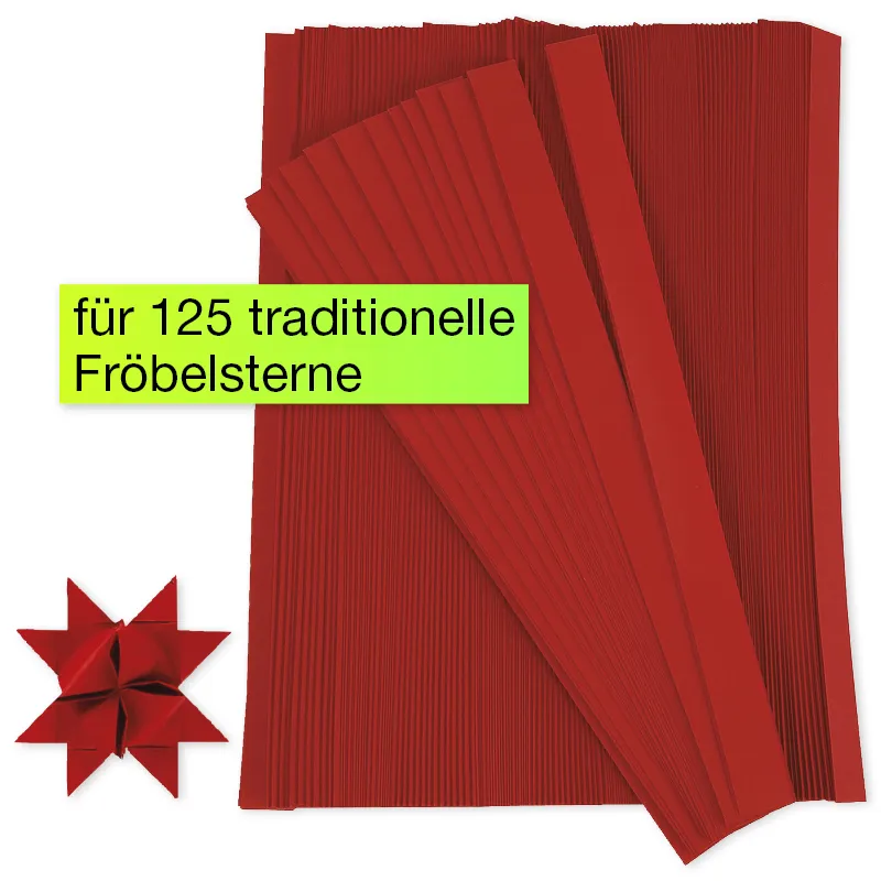 Bastelset "Kleine rote Fröbelsterne", für 125 Sterne