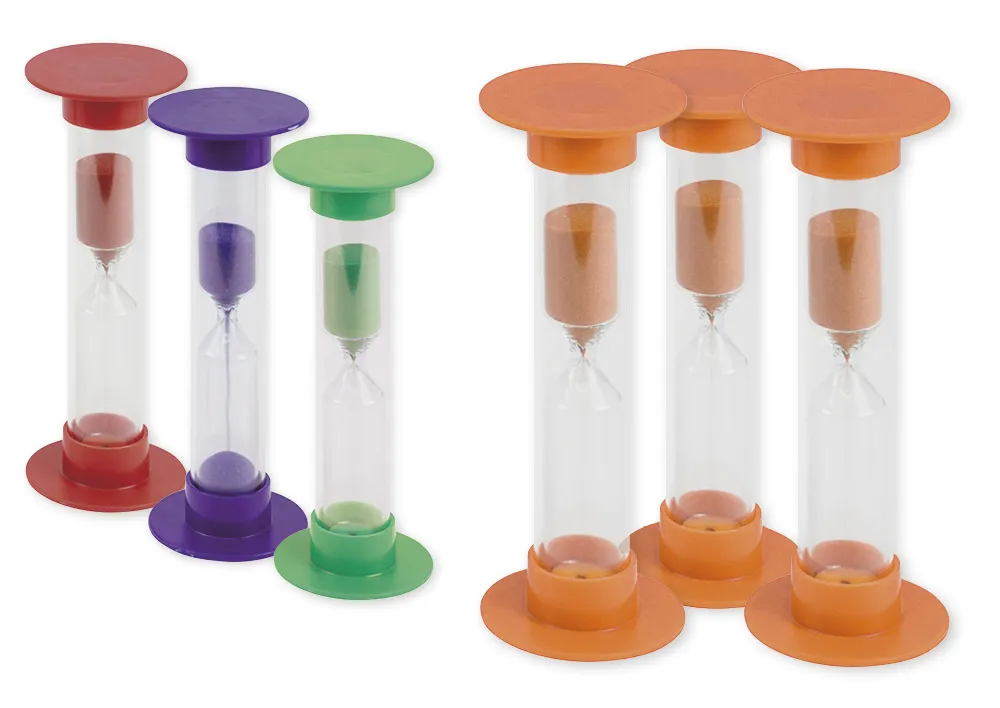 Sanduhren-Set 3-tlg., 14,5 cm hoch, 5 cm ø (1 Zeiteinheit)