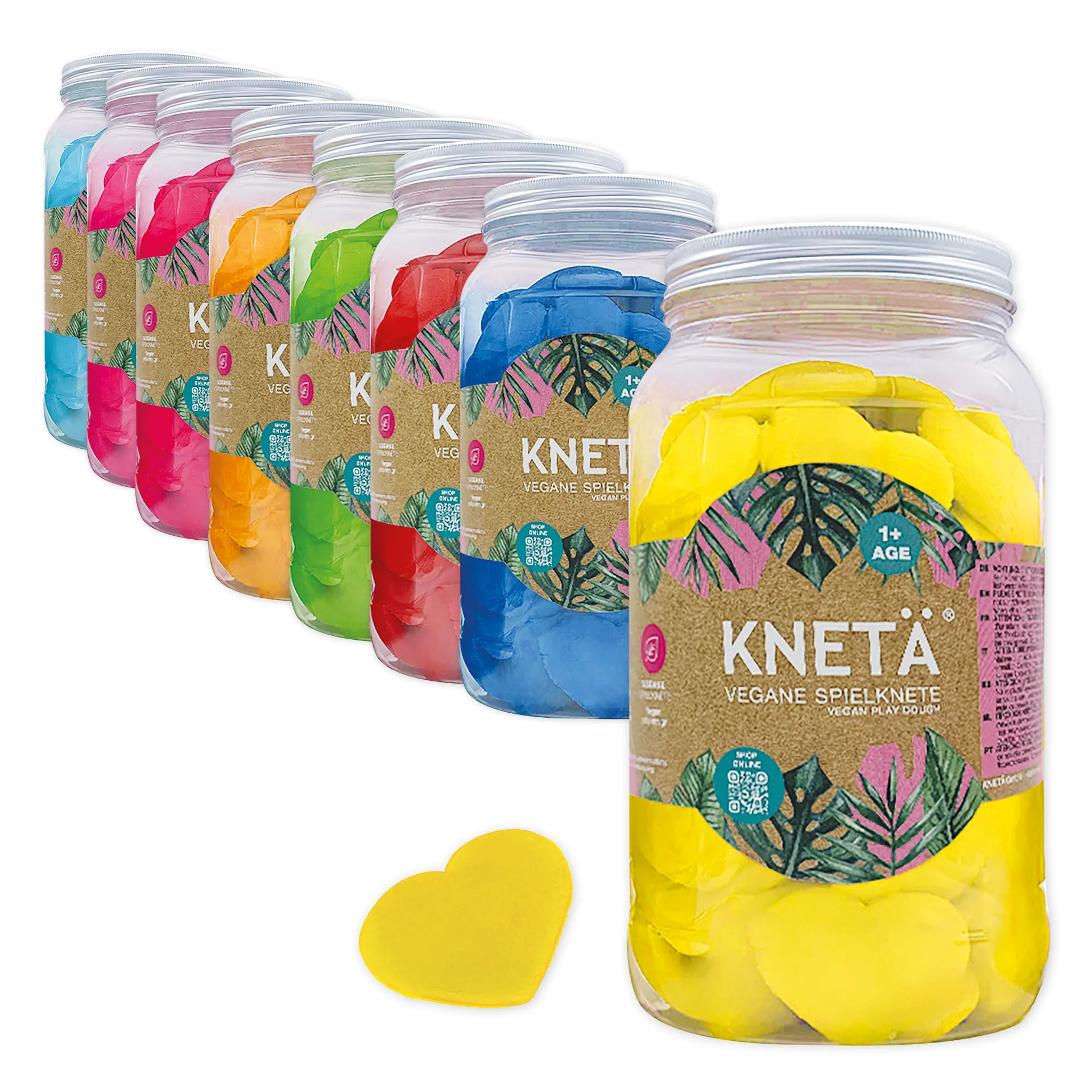 Soft-Knete "Knetä" in Herzform, vegan, 80 Stück