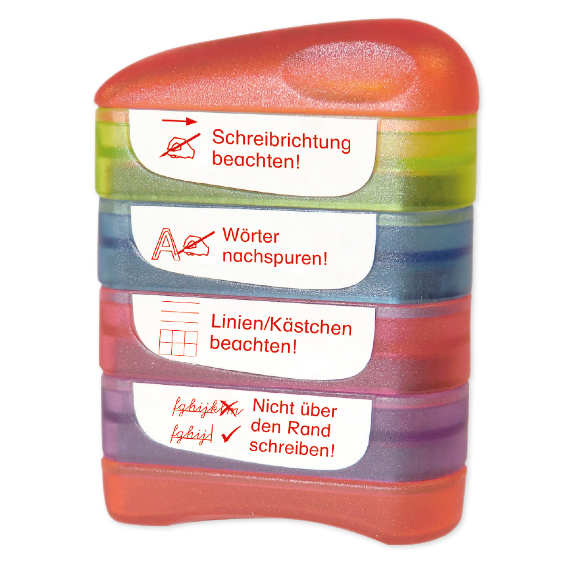 Siebdruck-Stempel "Perpetuum", 4 in 1, "Schreibrichtung beachten"