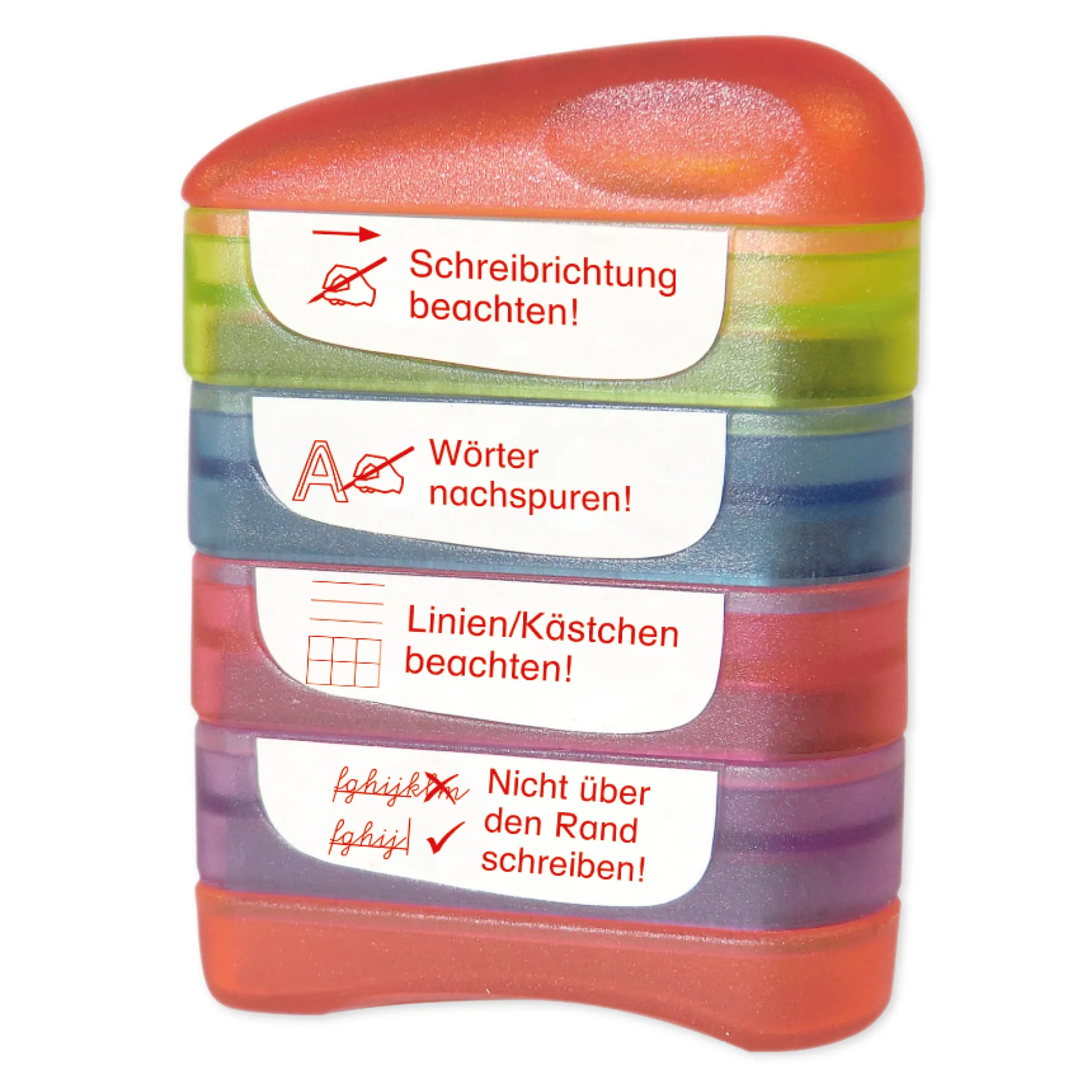 Siebdruck-Stempel "Perpetuum", 4 in 1, "Schreibrichtung beachten"