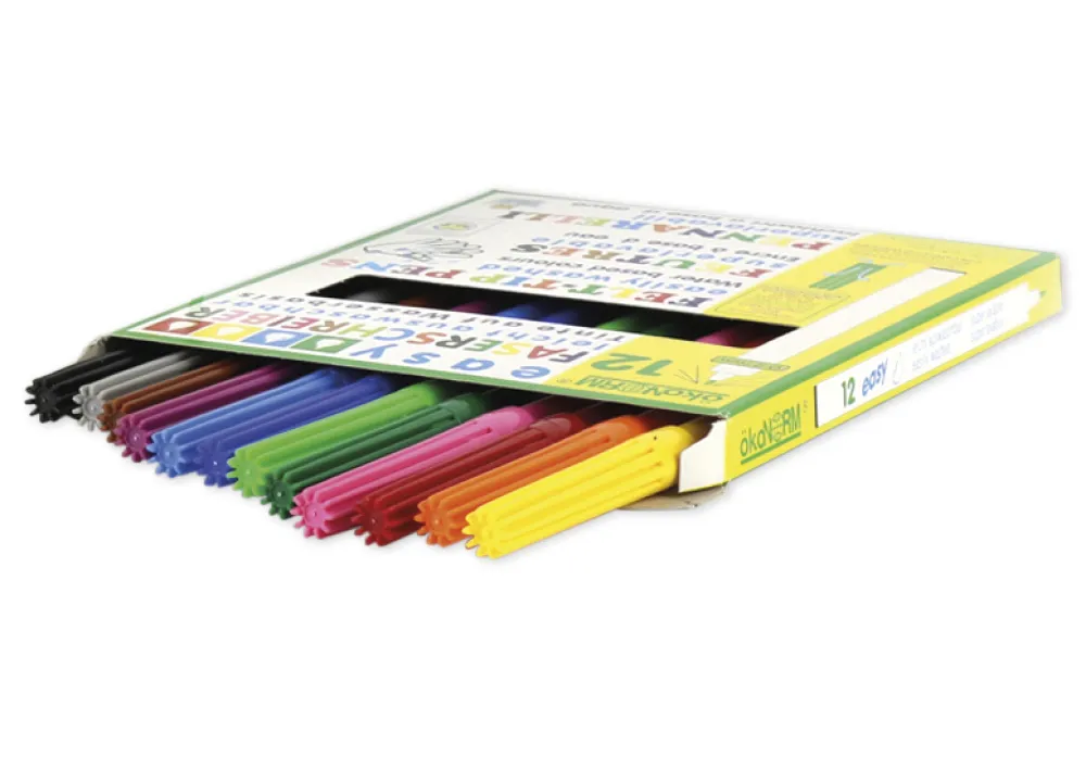 easy Faserschreiber 2 mm, 12 Farben