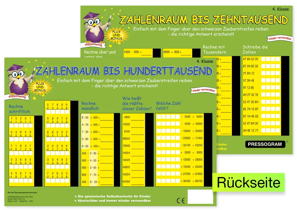 TimeTEX Zaubertafel "Mathematik" Zahlenraum bis 100.000