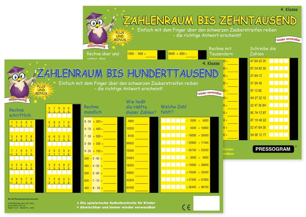 TimeTEX Zaubertafel "Mathematik" Zahlenraum bis 100.000