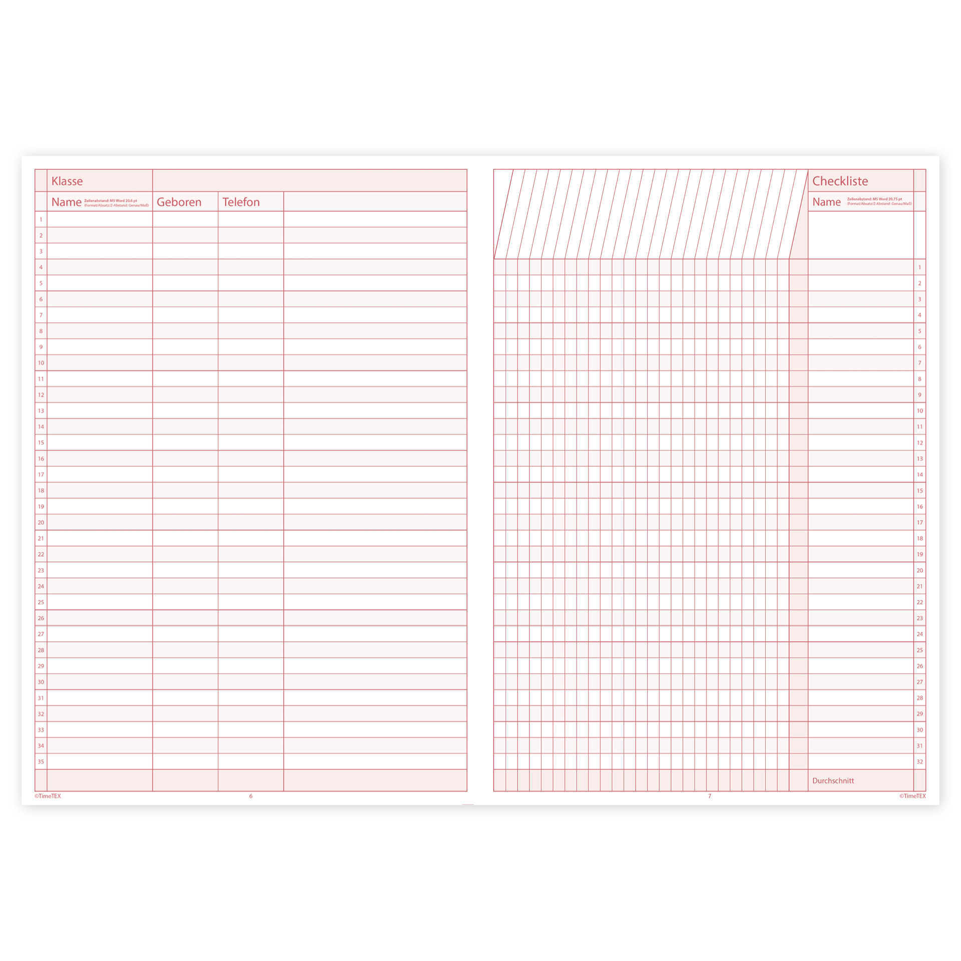 TimeTEX Heft Klassen-Beobachtung A4, 64 Seiten