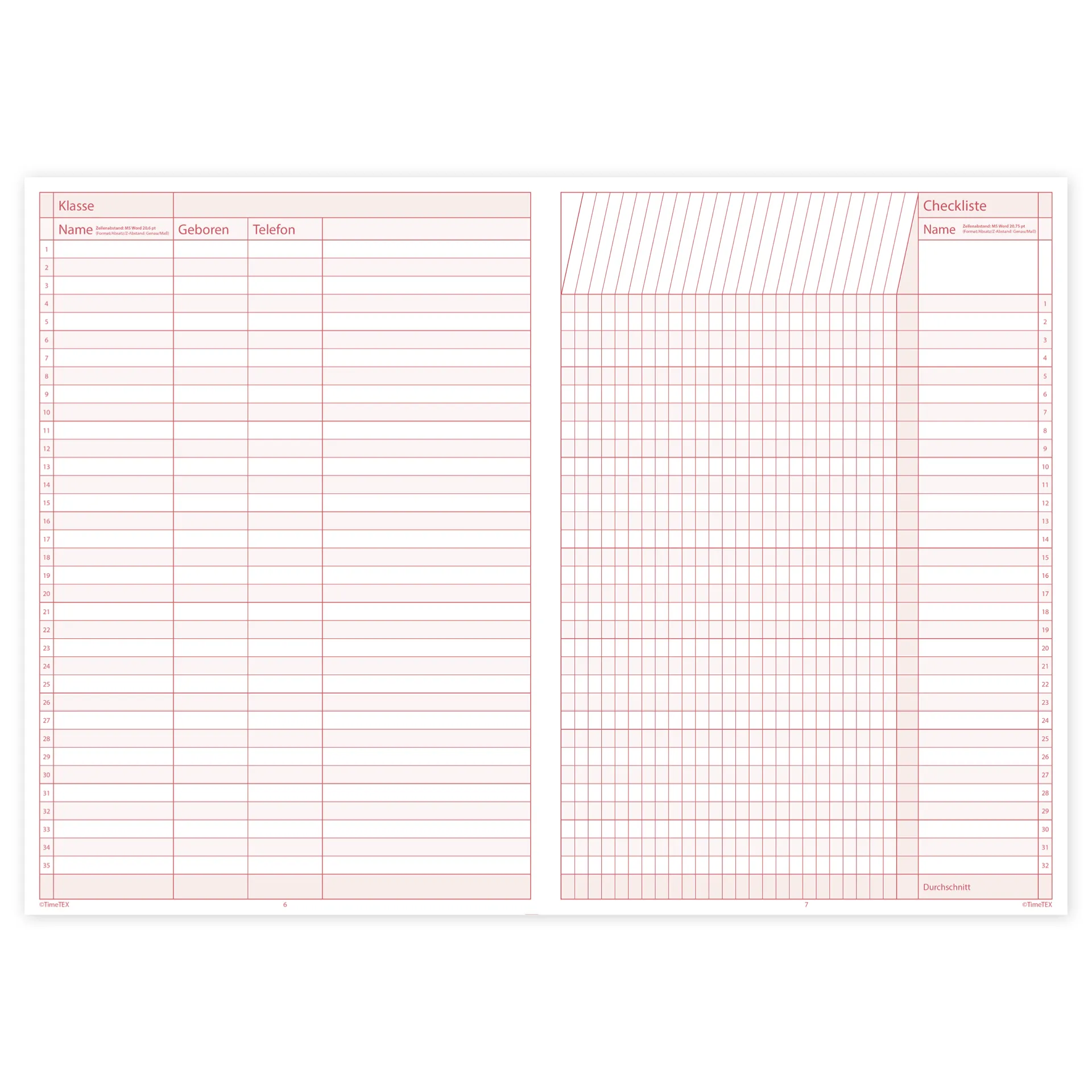 TimeTEX Heft Klassen-Beobachtung A4, 64 Seiten