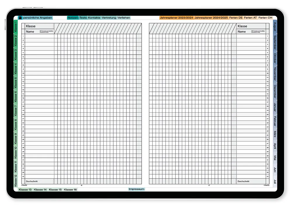 TimeTEX Digitaler Fachlehrer-Planer DigiPlan 2025/2026