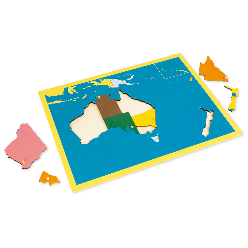 TimeTEX Pusselkarta Oceanien "Montessori Premium"