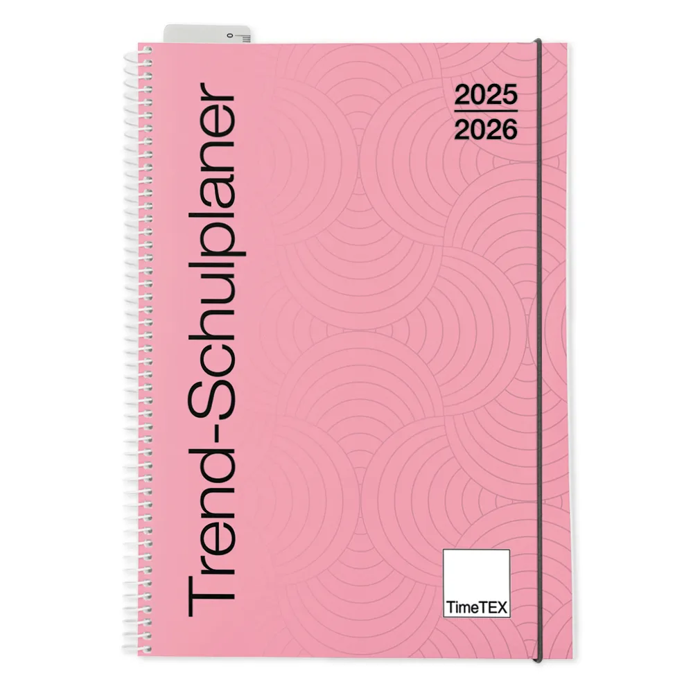TimeTEX Trend-Schulplaner A5, 2025/2026, flamingo