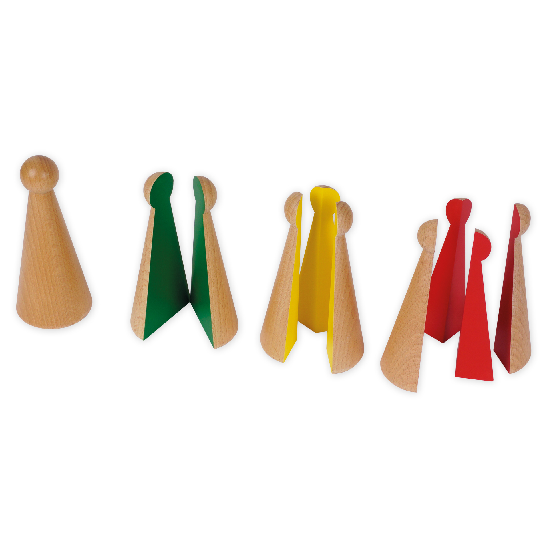 TimeTEX Set Kegel zum Bruchrechnen mit Ständer "Montessori Premium"