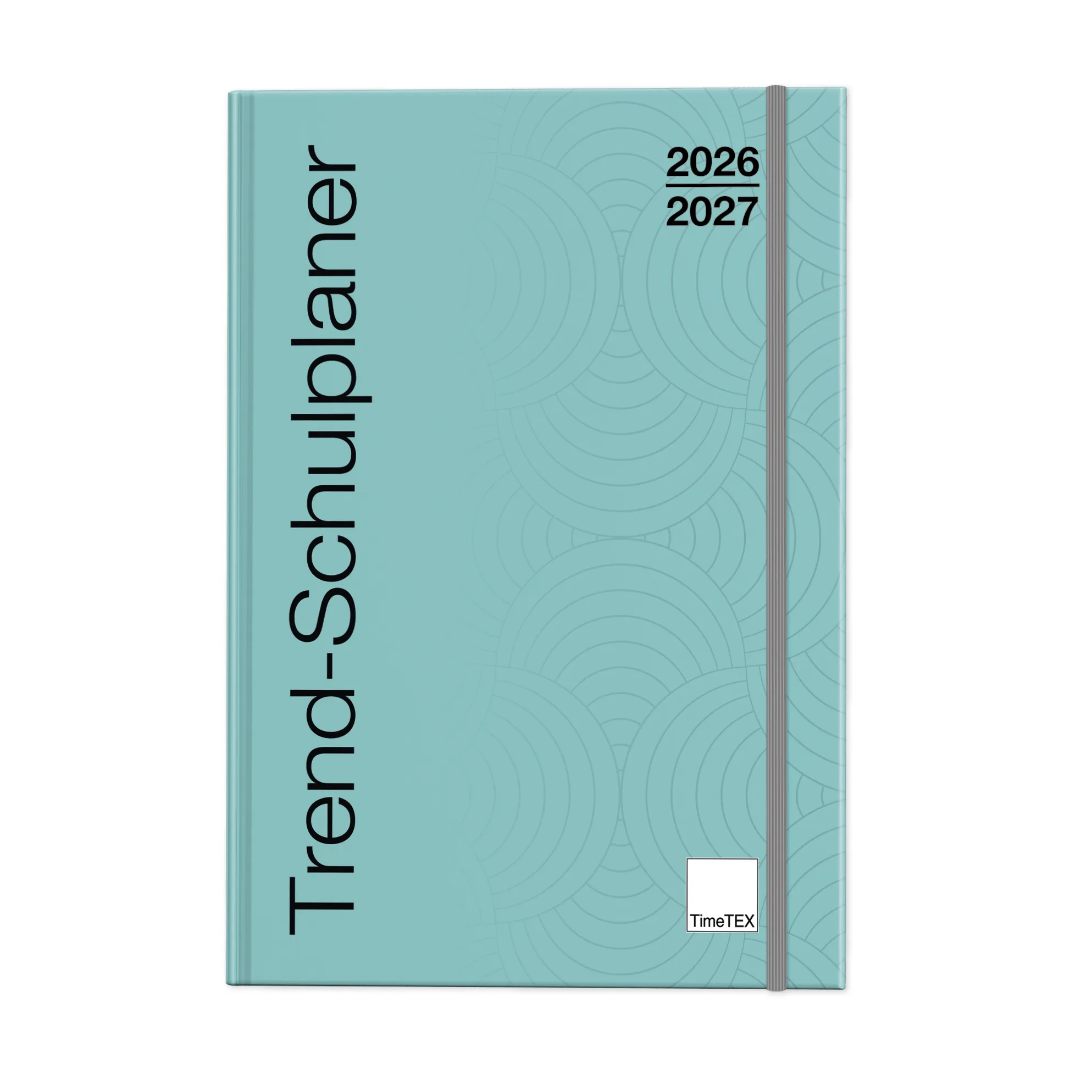 TimeTEX Trend-Schulplaner Hardcover A5-Plus, 2026/2027, lagune