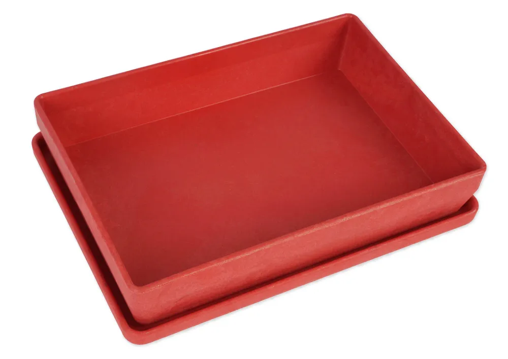 Stohovací box s víkem, vyrobený z materiálu RE-Wood