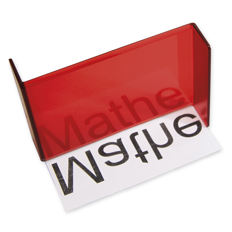 Klass set med geometrispeglar halvtransparenta, 25 stycken, i kartong