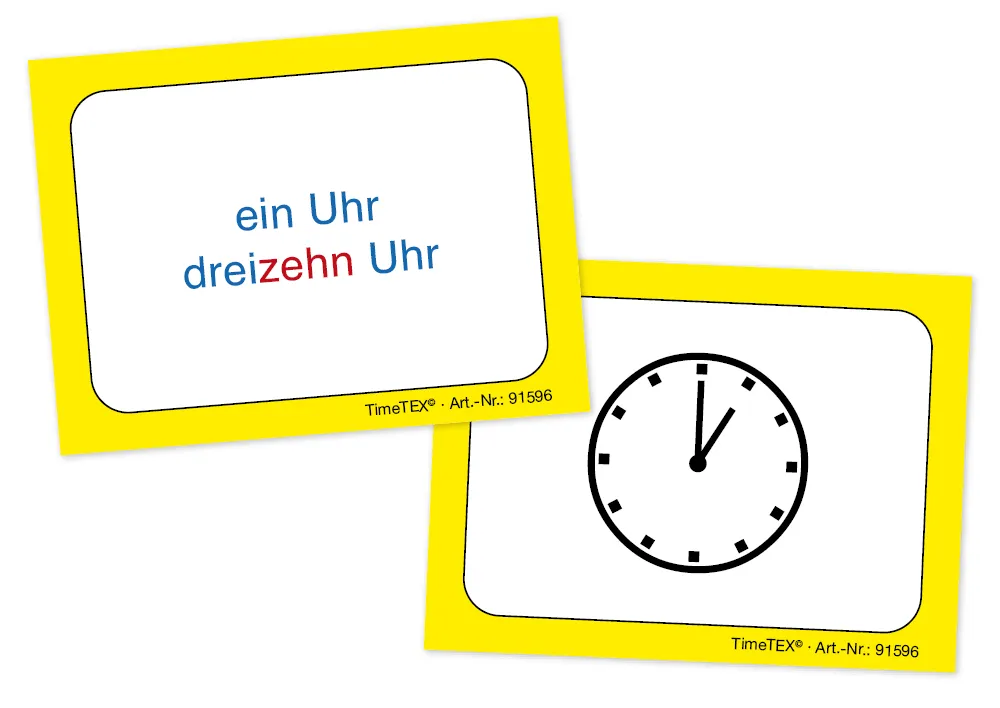 Kartenspiel für Papp-Computer, Uhrzeit