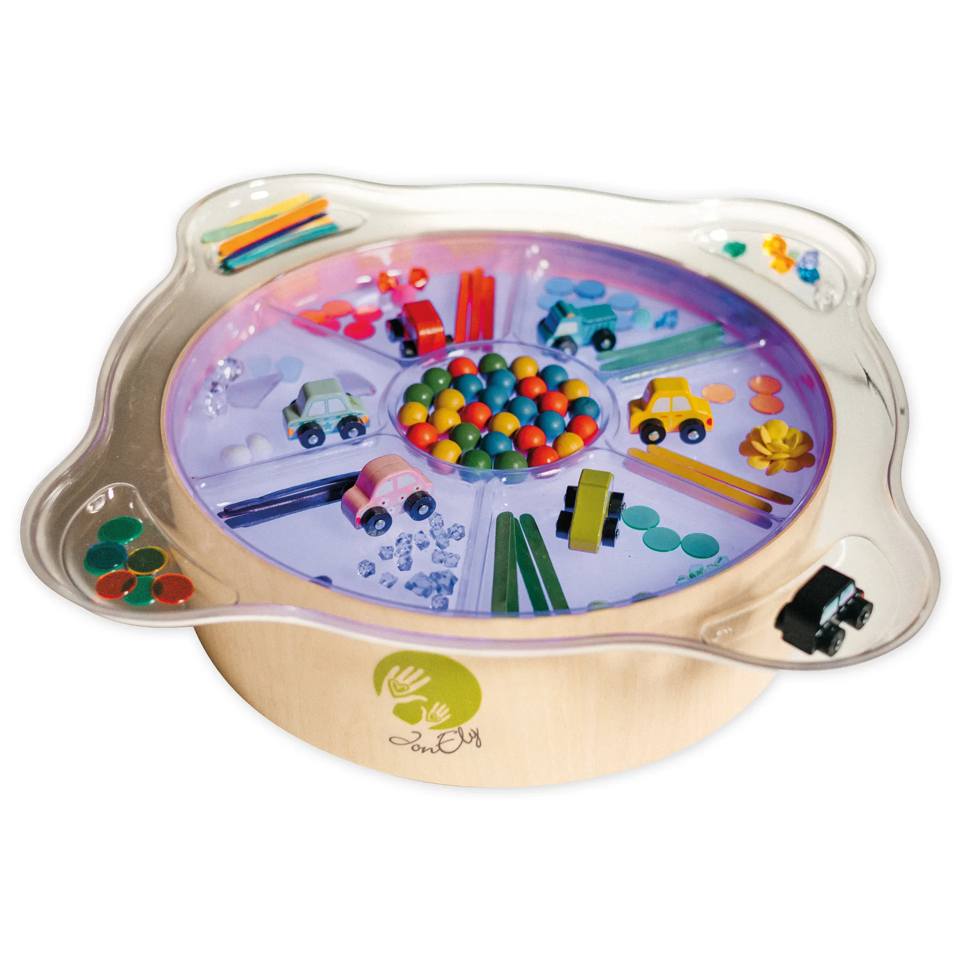 Schale transparent für Leuchtkübel, 7-fach unterteilt