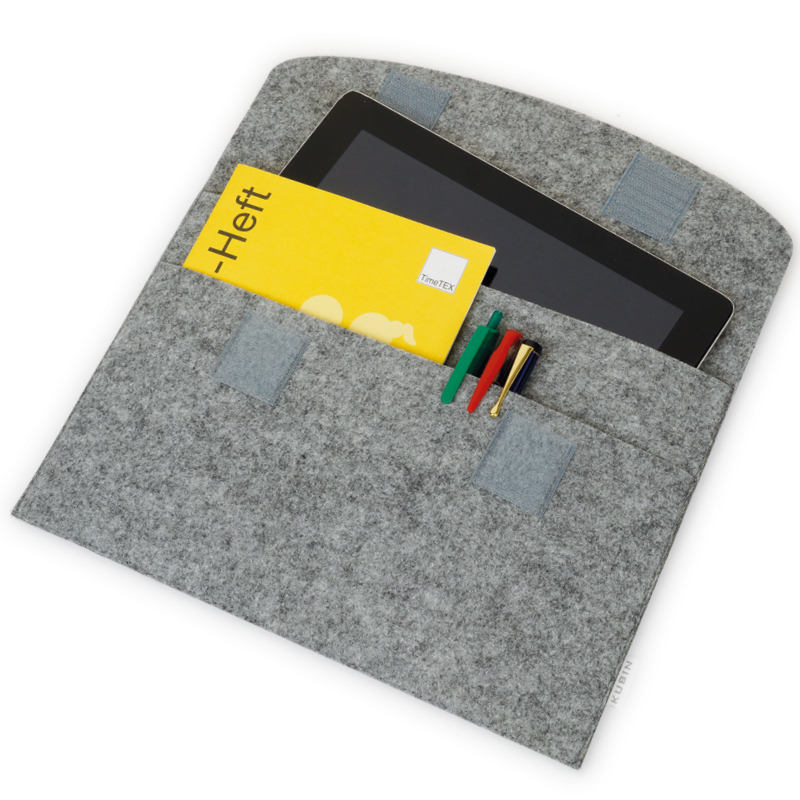 TimeTEX Tablet-Hülle aus Filz mit Einstecktasche, 30x20 cm