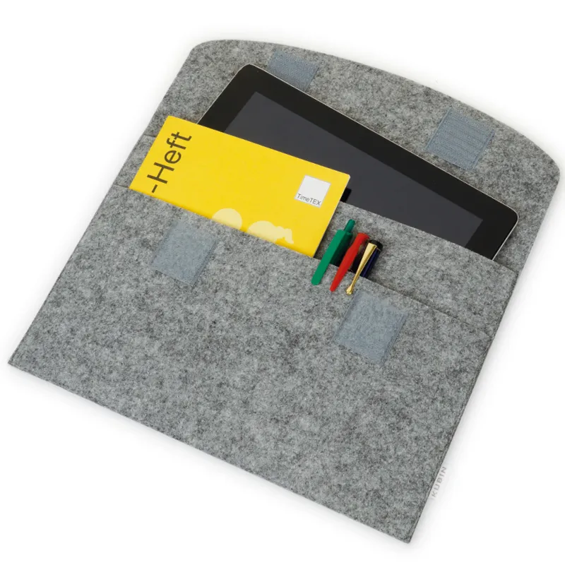 TimeTEX Tablet-Hülle aus Filz mit Einstecktasche, 30x20 cm