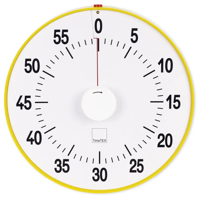 TimeTEX Zeitdauer-Uhr "lautlos" XL, 32 cm ø, mit Ampelscheibe + Pausentaste