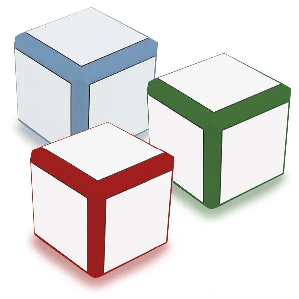 Blanko-Würfel mit weißen Flächen, 8 cm