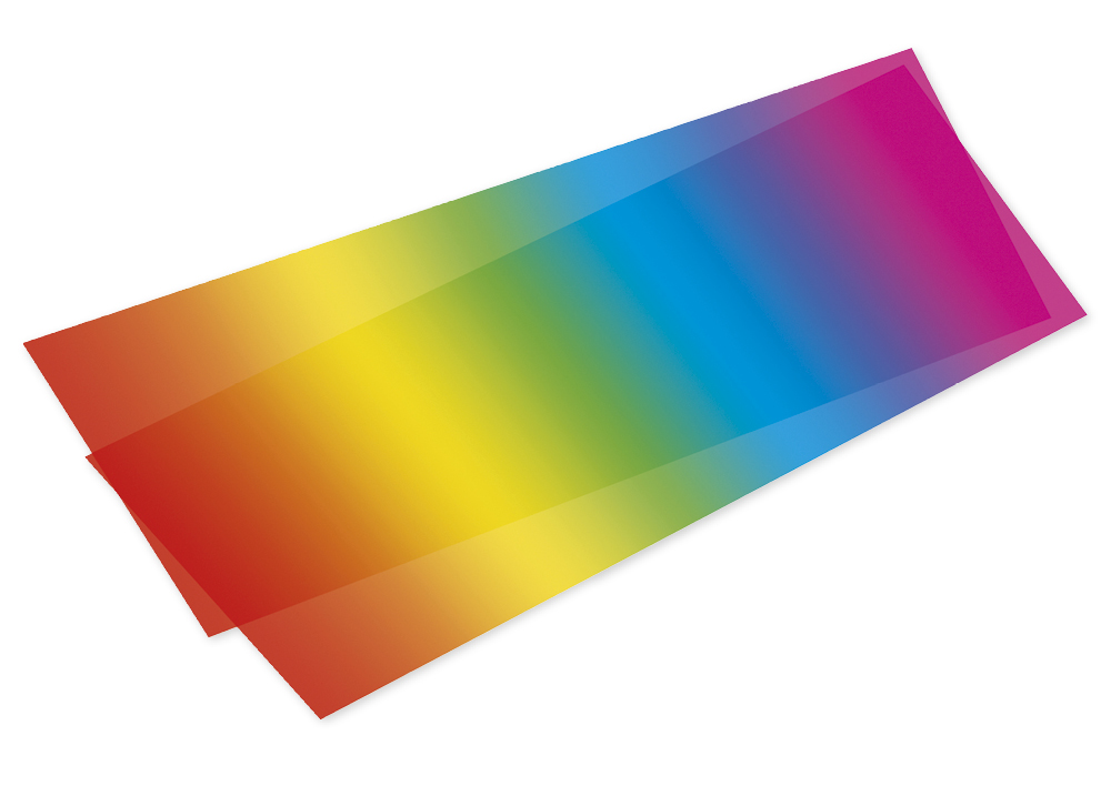 Regenbogen-Transparentpapier 22x51 cm, 25 Bogen
